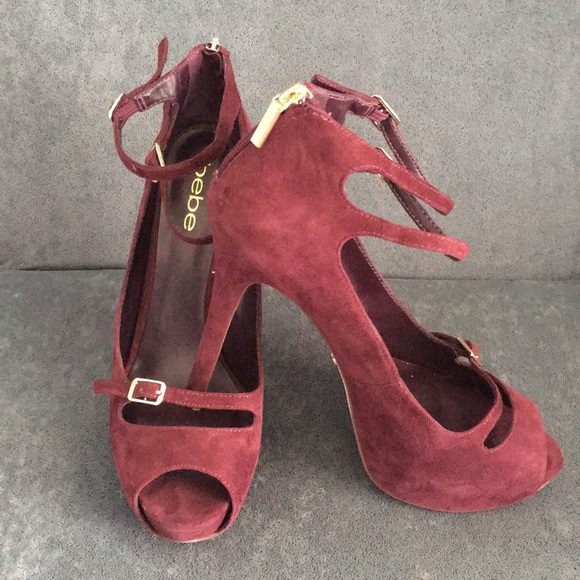 Bebe suede stilettos! Perfect for holiday parties! - Picture 1 of 4
